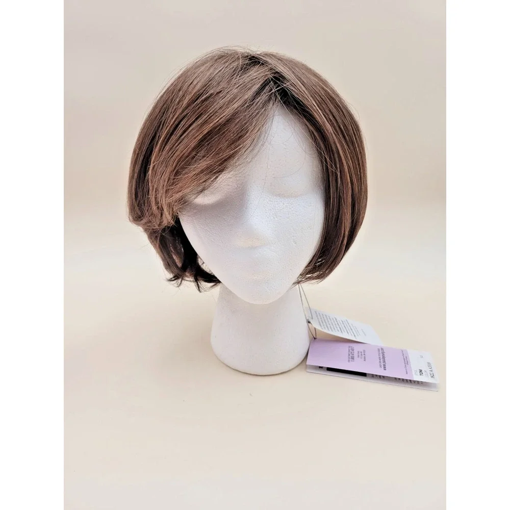 Paula Young Toni 100% Human Hair Wig Color 1822 A Brown Highlights Average Cib